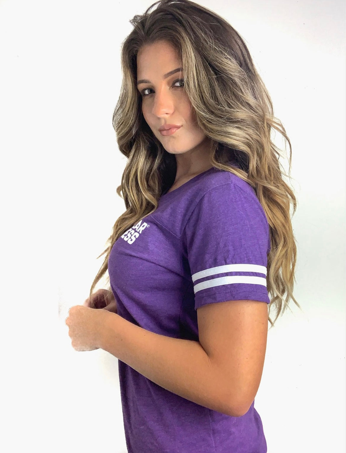 Garbear Fitness | Vintage Sport Text Shirt | Purple