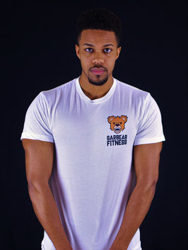 Garbear Fitness | Original Fitted T Shirt - White