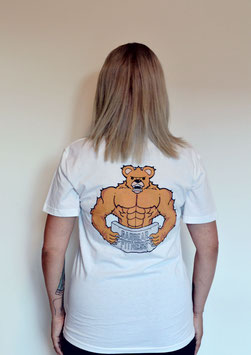 Garbear Fitness | Original Fitted T Shirt - White