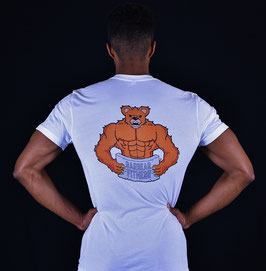 Garbear Fitness | Original Fitted T Shirt - White