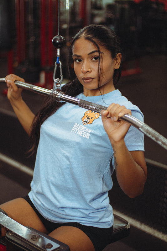 Garbear Fitness | Original Fitted T Shirt - Baby Blue