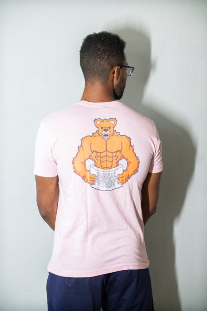 Garbear Fitness | Original Fitted T Shirt - Pink