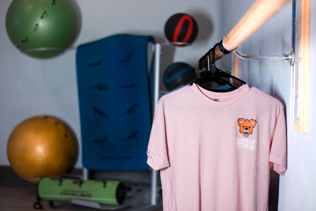Garbear Fitness | Original Fitted T Shirt - Pink