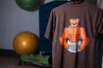 Garbear Fitness | Original Fitted T Shirt - Brown