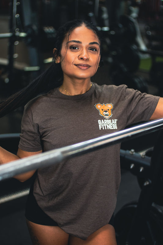 Garbear Fitness | Original Fitted T Shirt - Brown