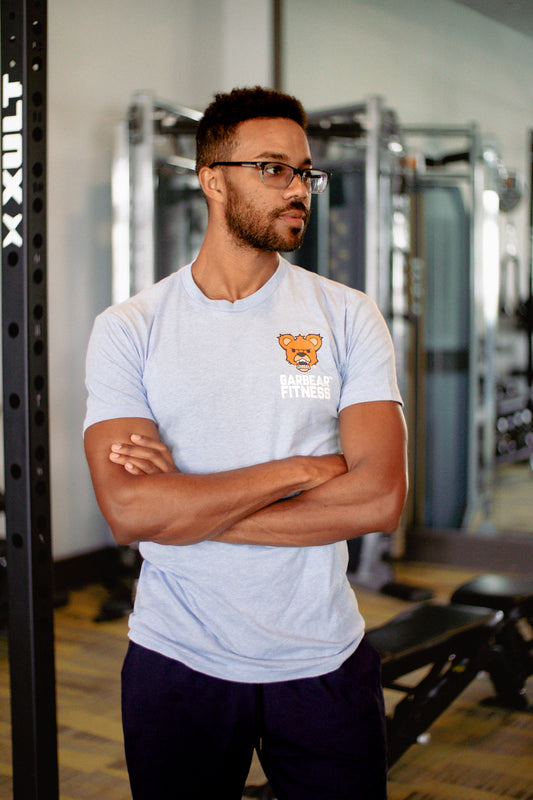 Garbear Fitness | Original Fitted T Shirt - Baby Blue