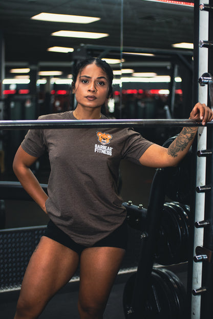 Garbear Fitness | Original Fitted T Shirt - Brown