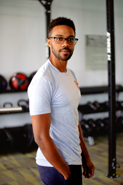 Garbear Fitness | Original Fitted T Shirt - Baby Blue