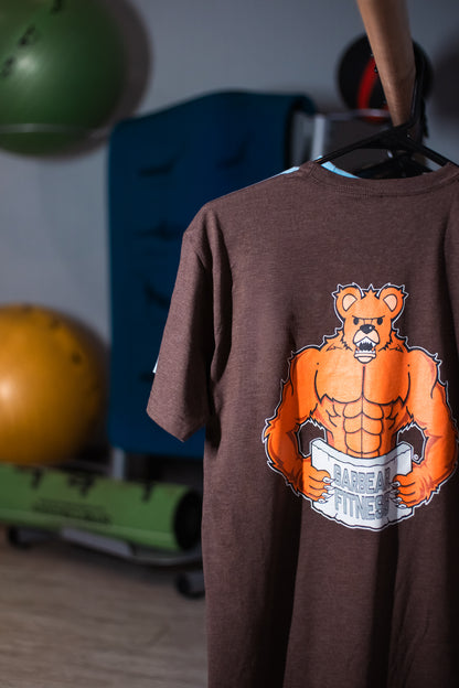 Garbear Fitness | Original Fitted T Shirt - Brown