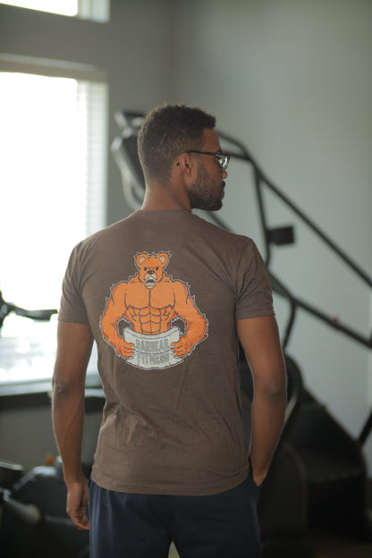 Garbear Fitness | Original Fitted T Shirt - Brown