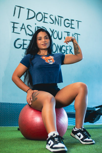 Garbear Fitness Crop Top | Series 1 | Navy Blue