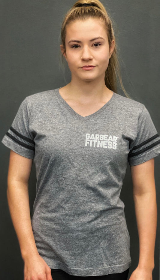 Garbear Fitness | Vintage Sport Text Shirt | Heather Grey