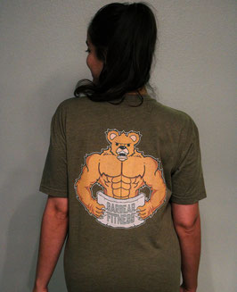 Garbear Fitness | Original Fitted T Shirt | Series 2 - Heather Military Green
